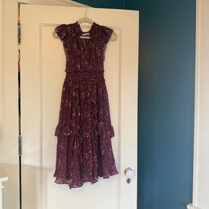 Ulla Johnson Plum and Pink Dress